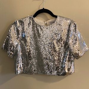 Sequin crop top